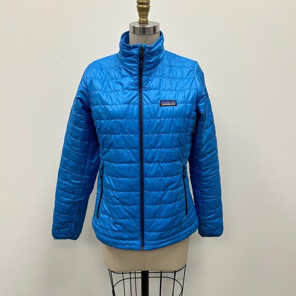 PATAGONIA Ladies Nano Lightweight Blue Jacket Sz US S - Picture 1 of 6